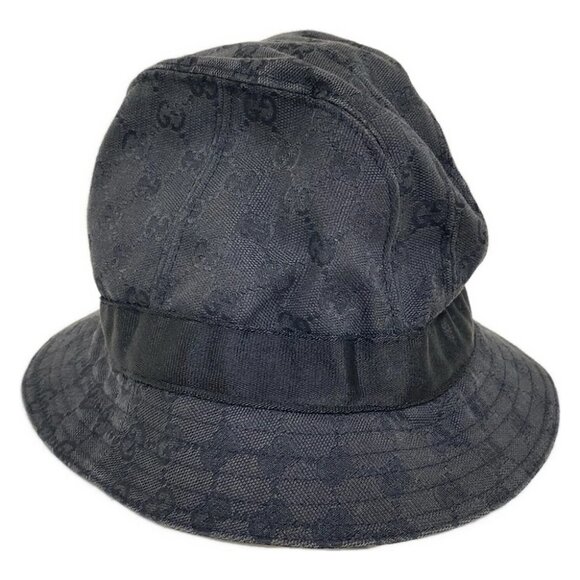 Auth GUCCI - Black Polyester Cotton Chemical Fiber Hat main image 4